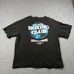 Memento Mori Shirt Mens Large‎ Black Boxing Club Graphic Tee Tagless Sports